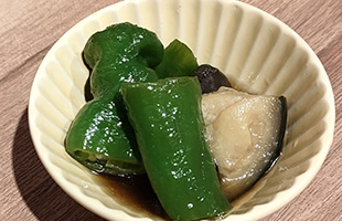 米なすと万願寺とうがらしの揚げ浸し